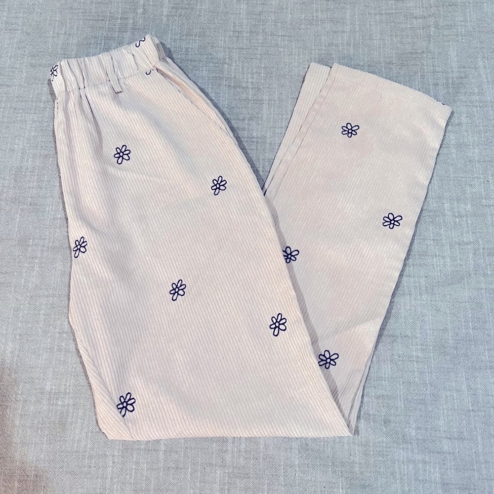 Daisy Street Corduroy Floral Pants from Tilly’s